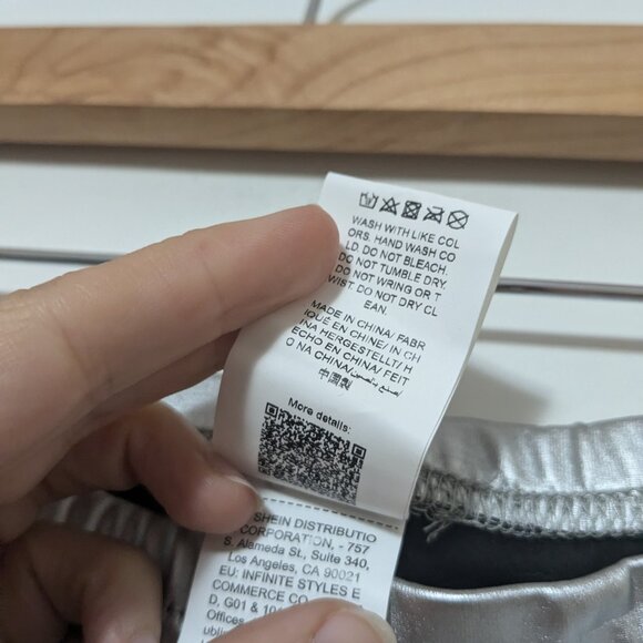 *3/$10* SHEIN Stretch Maxi Skirt with Slit Silver Size Medium Size 6 - Picture 4 of 5